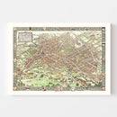 Vintage Map of Birmingham, England 1923
