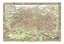 Vintage Map of Birmingham, England 1923