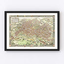 Vintage Map of Birmingham, England 1923