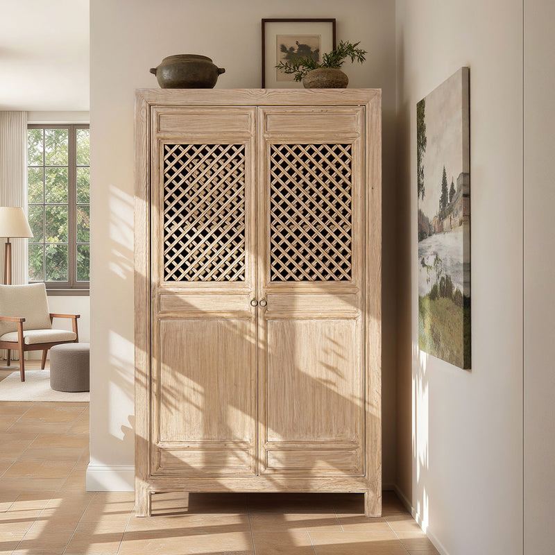 Arden - 2 Door Bookcase Storage Cabinet - Natural, photo 4 of 12