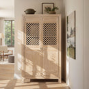 Arden - 2 Door Bookcase Storage Cabinet - Natural by HouseOfZazla