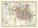 Vintage Map of Mexico, Mexico 1886