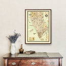 Vintage Map of Manhattan, New York 1927