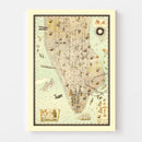 Vintage Map of Manhattan, New York 1927