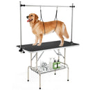 Foldable Dog Grooming Table with Height Adjustable Arms-Black by LJGDeals