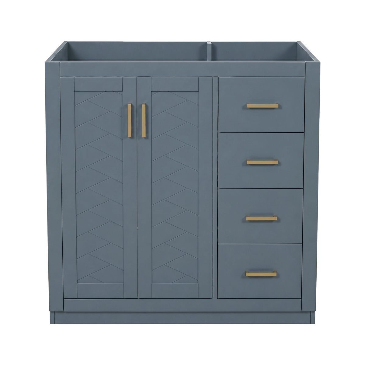 Retro Style Bathroom Vanity, 3 Drawers & Soft Closing Doors, photo 25 of 40