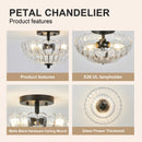 Smoky Semi Flush Mount Ceiling Light