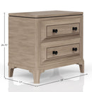 Queen Canopy Bedroom Set With A 2 Drawer Nightstand A Dresser With Poster Mirror And A Door Chest - Sand by HouseOfZazla