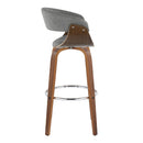 Vintage Mod - Mid Century Modern Fixed Height Barstool With Swivel With Round Footrest (Set of 2) by HouseOfZazla