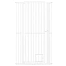 67.5" Extra Tall Pet Gate Heavy-Duty Metal Cat Gate with 30.5"-41" Wide Opening-White by LJGDeals