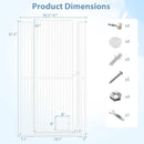 67.5" Extra Tall Pet Gate Heavy-Duty Metal Cat Gate with 30.5"-41" Wide Opening-White by LJGDeals