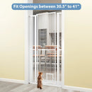 67.5" Extra Tall Pet Gate Heavy-Duty Metal Cat Gate with 30.5"-41" Wide Opening-White by LJGDeals