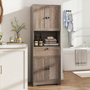 67.5 Inch Tall Modern Freestanding Floor Storage Cabinet with 4 Doors and 1 Drawer by LJGDeals