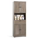 67.5 Inch Tall Modern Freestanding Floor Storage Cabinet with 4 Doors and 1 Drawer by LJGDeals
