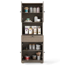 67.5 Inch Tall Modern Freestanding Floor Storage Cabinet with 4 Doors and 1 Drawer