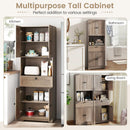 67.5 Inch Tall Modern Freestanding Floor Storage Cabinet with 4 Doors and 1 Drawer by LJGDeals