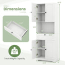 67.5 Inch Tall Modern Freestanding Floor Storage Cabinet with 4 Doors and 1 Drawer by LJGDeals
