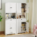 67.5 Inch Tall Modern Freestanding Floor Storage Cabinet with 4 Doors and 1 Drawer by LJGDeals
