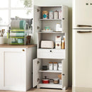 67.5 Inch Tall Modern Freestanding Floor Storage Cabinet with 4 Doors and 1 Drawer by LJGDeals
