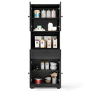 67.5 Inch Tall Modern Freestanding Floor Storage Cabinet with 4 Doors and 1 Drawer by LJGDeals