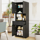 67.5 Inch Tall Modern Freestanding Floor Storage Cabinet with 4 Doors and 1 Drawer by LJGDeals