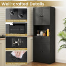 67.5 Inch Tall Modern Freestanding Floor Storage Cabinet with 4 Doors and 1 Drawer by LJGDeals