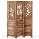 3-Panel Folding Room Divider 67" with Tree Cutout Design