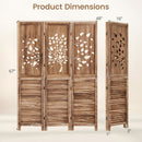3-Panel Folding Room Divider 67" with Tree Cutout Design