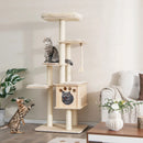 67 Inch Modern Cat Tree Tower with Top Perch and Sisal Rope Scratching Posts-Natural by LJGDeals