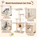 67 Inch Modern Cat Tree Tower with Top Perch and Sisal Rope Scratching Posts-Natural by LJGDeals