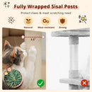67 Inch Modern Cat Tree Tower with Top Perch and Sisal Rope Scratching Posts-Natural by LJGDeals