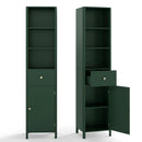 67 Inch Tall Bathroom Cabinet Narrow Floor Cabinet with Fluted Door by LJGDeals