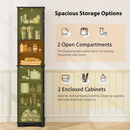 67 Inch Tall Bathroom Cabinet Freestanding Storage Cabinet with 5 Adjustable Shelves by LJGDeals