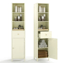 67 Inch Tall Bathroom Cabinet Narrow Floor Cabinet with Fluted Door by LJGDeals
