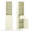 67 Inch Tall Bathroom Cabinet Narrow Floor Cabinet with Fluted Door by LJGDeals