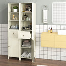 67 Inch Tall Bathroom Cabinet Narrow Floor Cabinet with Fluted Door by LJGDeals