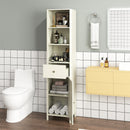 67 Inch Tall Bathroom Cabinet Narrow Floor Cabinet with Fluted Door by LJGDeals