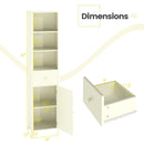 67 Inch Tall Bathroom Cabinet Narrow Floor Cabinet with Fluted Door