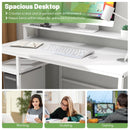67 Inch Computer Desk with Monitor Stand & File Drawer by LJGDeals