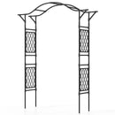 67 x 83 Inch Garden Arch Trellis Metal Pergola Arbor for Climbing Plants-Black by LJGDeals