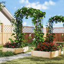 67 x 83 Inch Garden Arch Trellis Metal Pergola Arbor for Climbing Plants-Black by DirectDeals