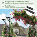 67 x 83 Inch Garden Arch Trellis Metal Pergola Arbor for Climbing Plants-Black by LJGDeals
