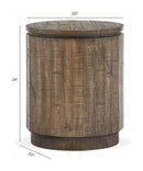 Baisden - Round Accent End Table - Tobacco