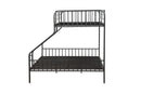 Caius - Twin Long Queen Bunk Bed - Gunmetal by HouseOfZazla