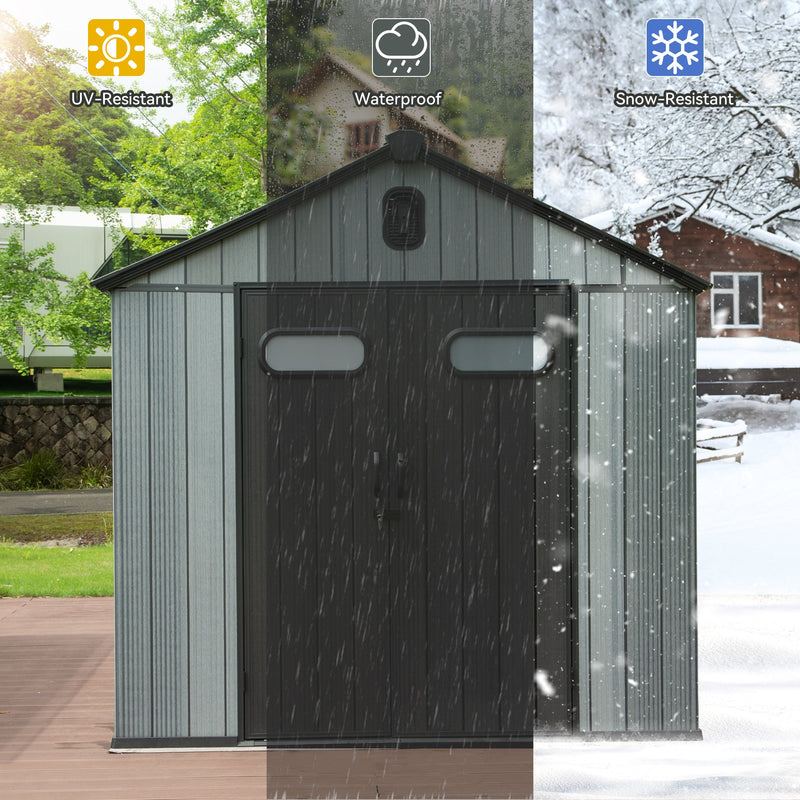 8X10FT Outdoor Resin Storage Shed, photo 6 of 9