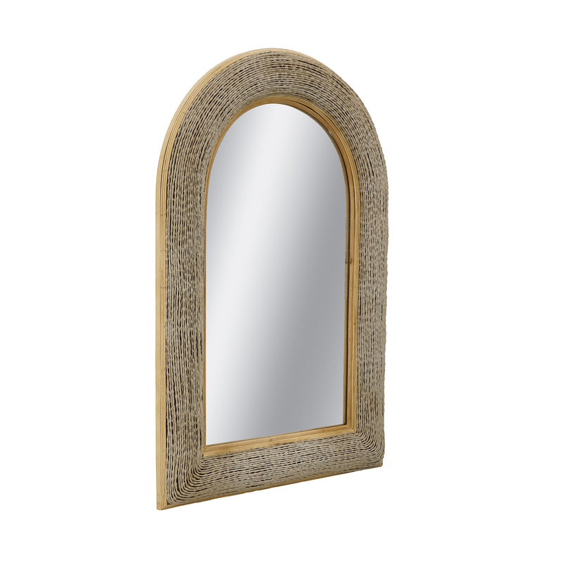 24.2"x36" Woven Texture Decorative Arched Mirror, photo 3 of 10