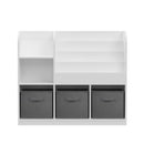 Bookcase And Bookshelf With 3 Collapsible Drawers, Multifunctional Display Stand by Unique Piece Furniture