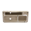Inspired Console Sink With Built In Washboard, Overflow & Sleek Legs, 28" X 12" - White / Black by HouseOfZazla