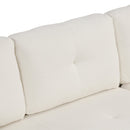 87.4" L-shape Sofa Bed Pull-out Sleeper Sofa with Wheels, USB Ports, Power Sockets for Living Room, Beige