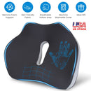 Memory Foam Seat Cushion Sciatica Pain Relief Cushion Pillow Seat Cushion with Machine Washable Cover for Home Office Car Wheelchair Airplane